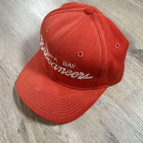 Vintage Sports Specialties Tampa Bay Buccaneers Hat Snapback NFL Orange Wool Cap - Picture 9 of 9